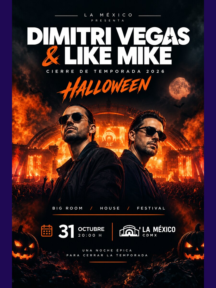 Dimitri Vegas & Like Mike en La México el 31 de octubre