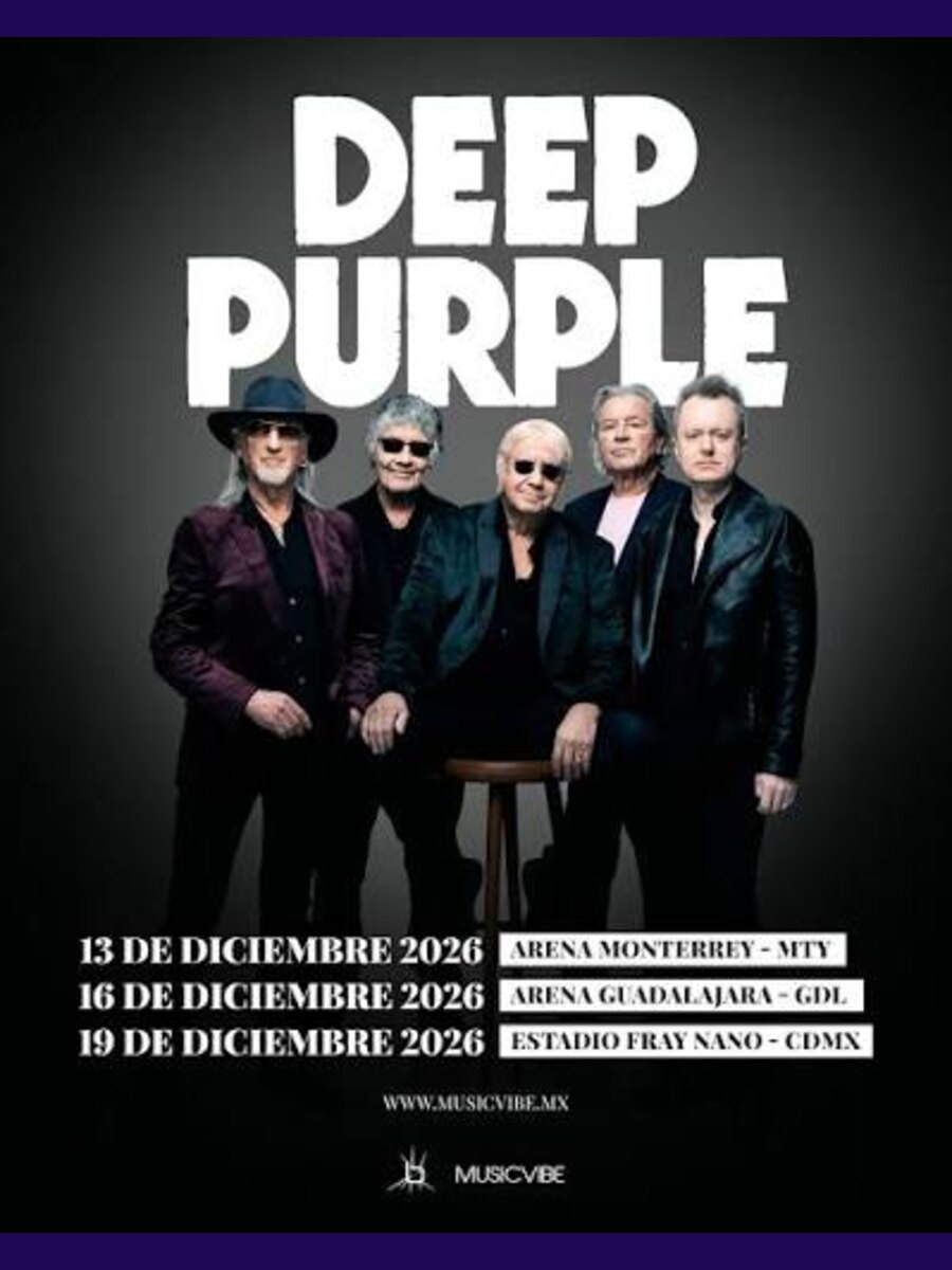 Deep Purple en la Ciudad de México el 19 de diciembre de 2026